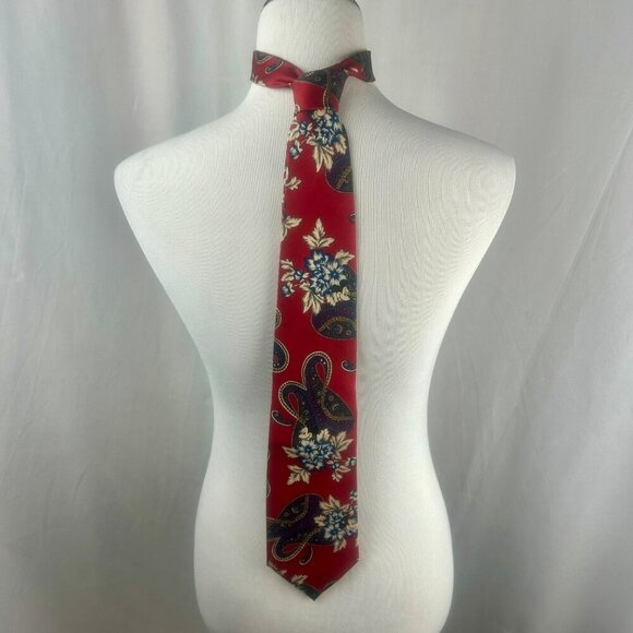 Disney Mickey Mouse Neck Ties Black Red Bundle of 2 Paisley Floral Hidden Mickey - Picture 6 of 10
